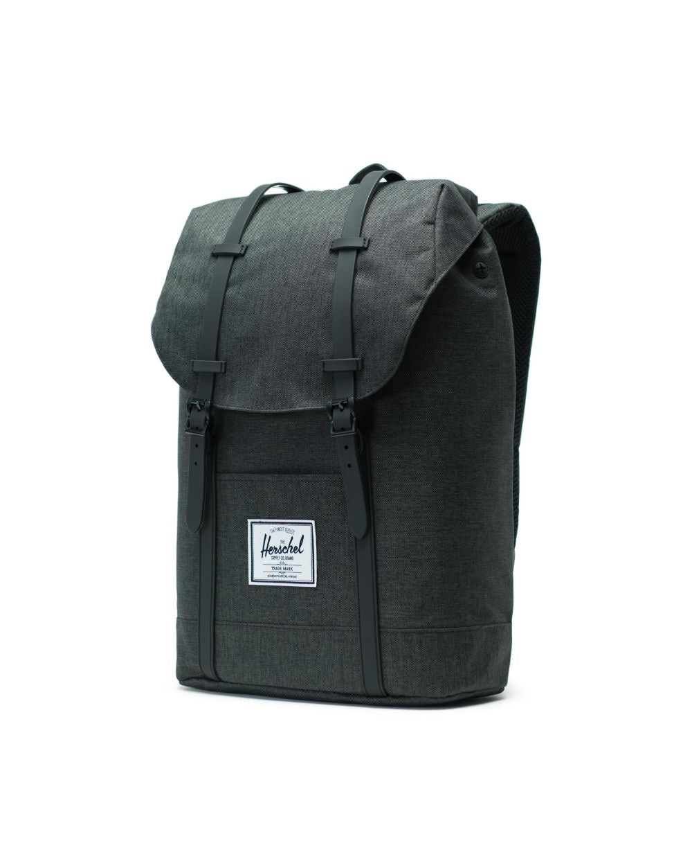 Herschel Zaino retreat backpack Black Crosshatch Black Rubber 10066-02093-OS 66419039502093