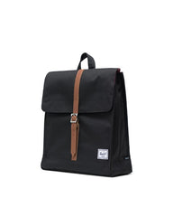 herschel Zaino City Mid-Volume nero / pelle sintetica marrone chiaro 10486-00001-OS 66419048600001