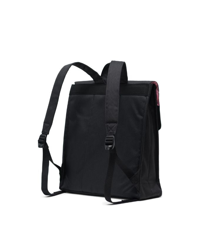 herschel Zaino City Mid-Volume nero / pelle sintetica marrone chiaro 10486-00001-OS 66419048600001