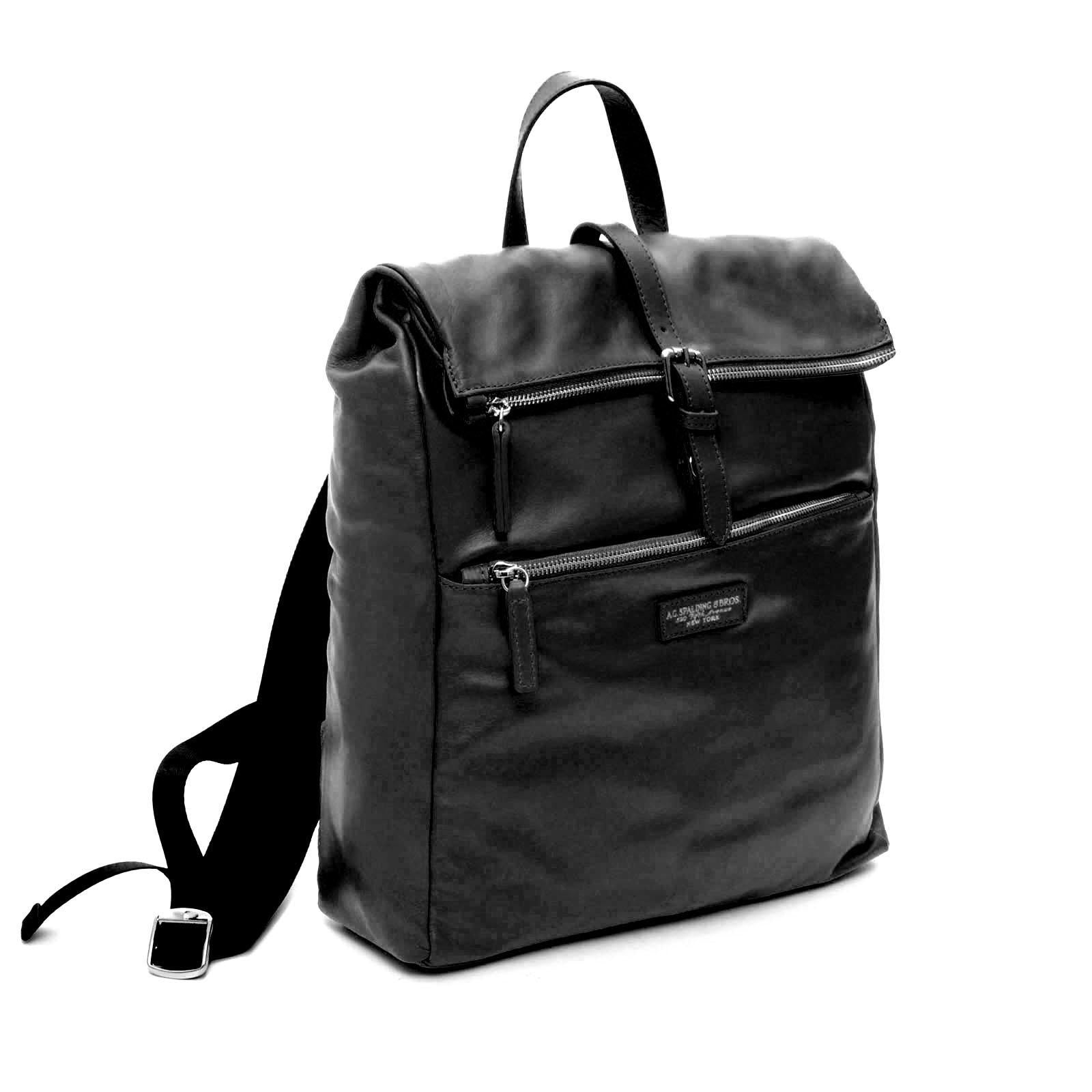Spalding & Bros 309241U900 Roll Top Zaino Soft-Tech Nero