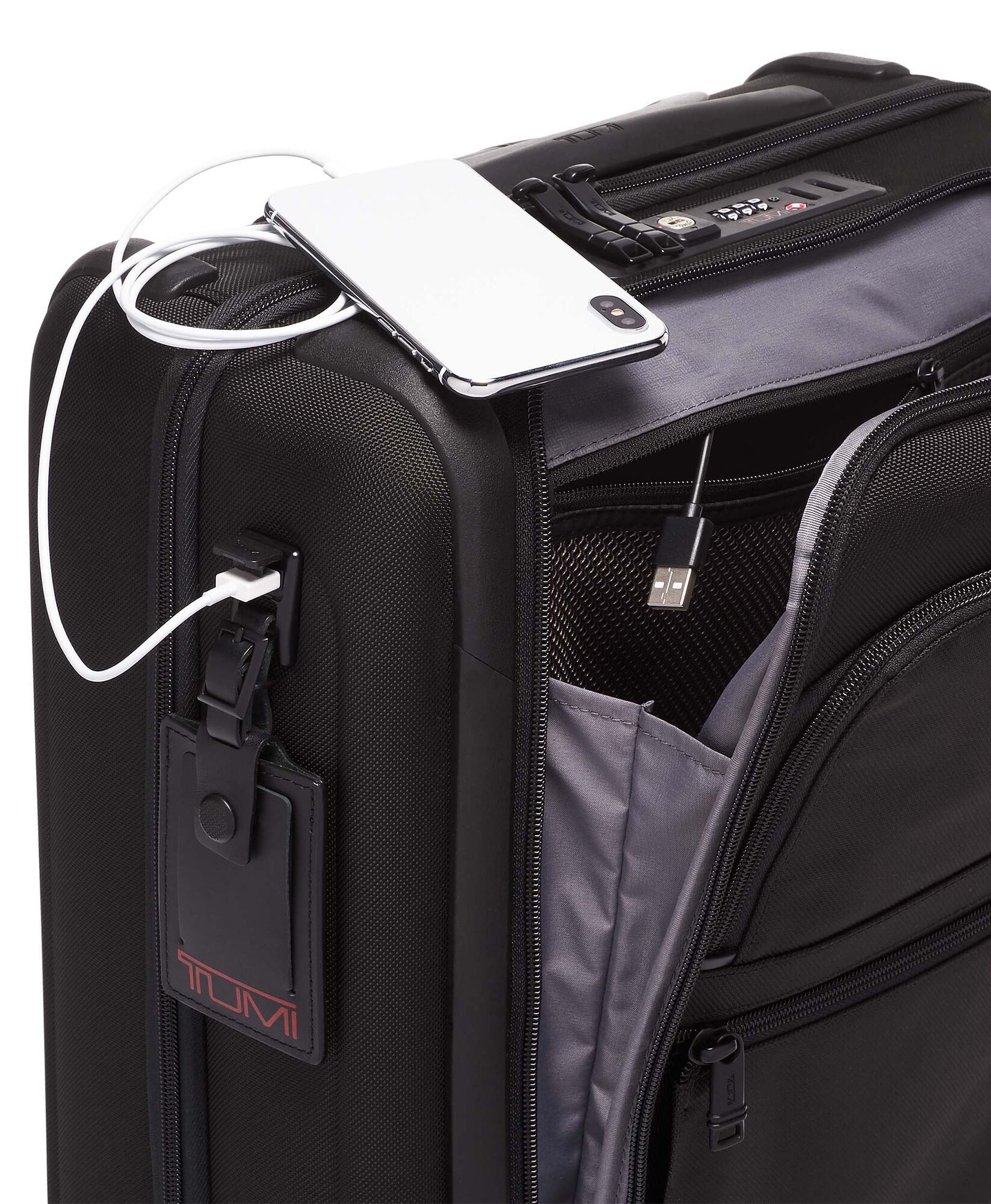 Tumi Bagaglio a mano internazionale trolley compatto a 4 ruote in nylon balistico NERO Black 117156/1041 02203907D3