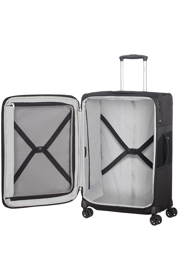 Samsonite Duopack Trolley Espandibile (4 Ruote) 67Cm Nero 128591-1041 KA309002 samsonite bagaglio medio duopack nero 