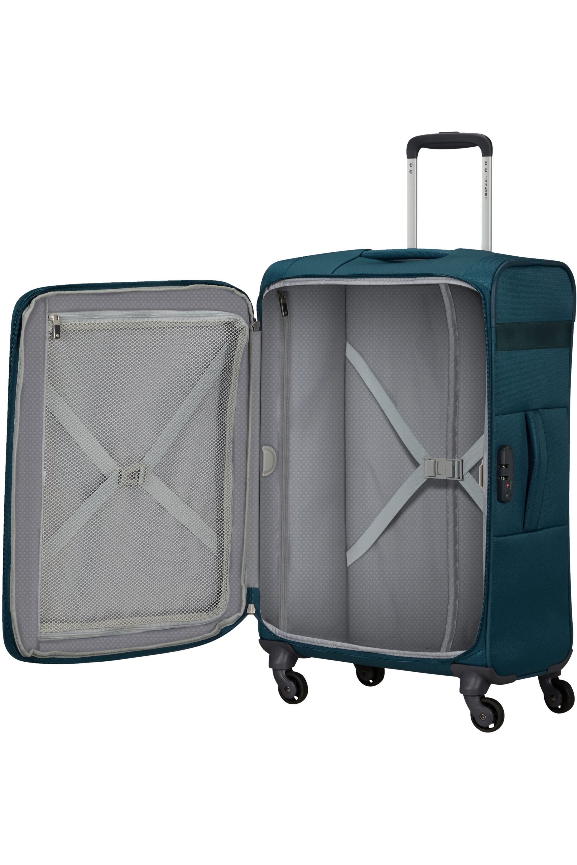 Samsonite 128831-1686 Citybeat Trolley Espandibile (4 Ruote) 66Cm Petrol Blue