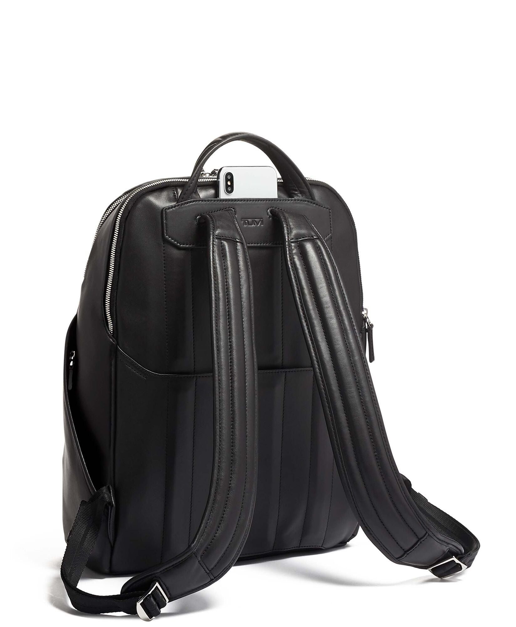 tumi ashton kenton foldover backpack black friday sale Tumi Ashton Doyle backpack in Black Perforated leather 130529-7251 093 – De Santis