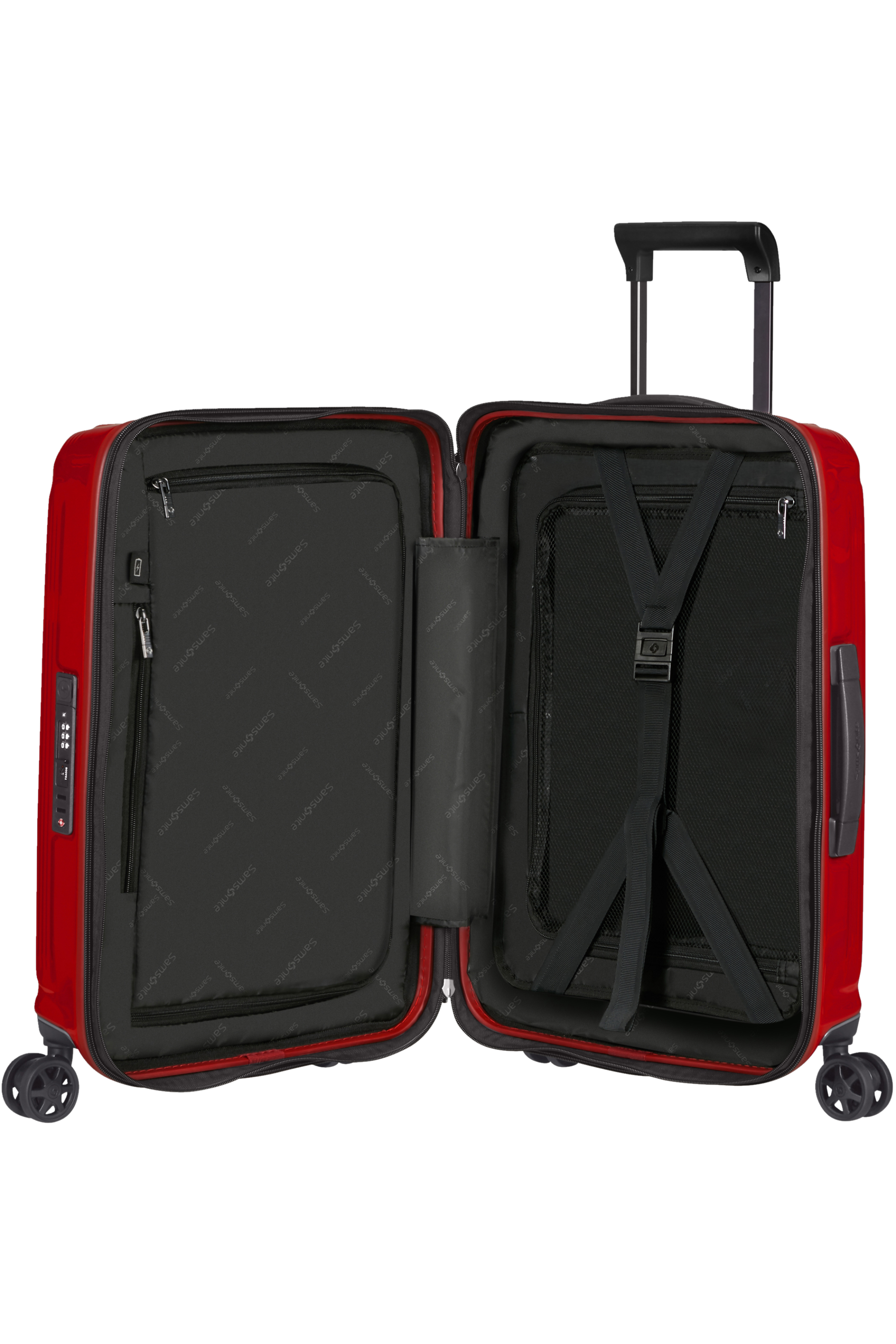 Samsonite 134399-1544 - Nuon Trolley Espandibile (4 Ruote) 55 x 40 x 23Cm Metallic Red