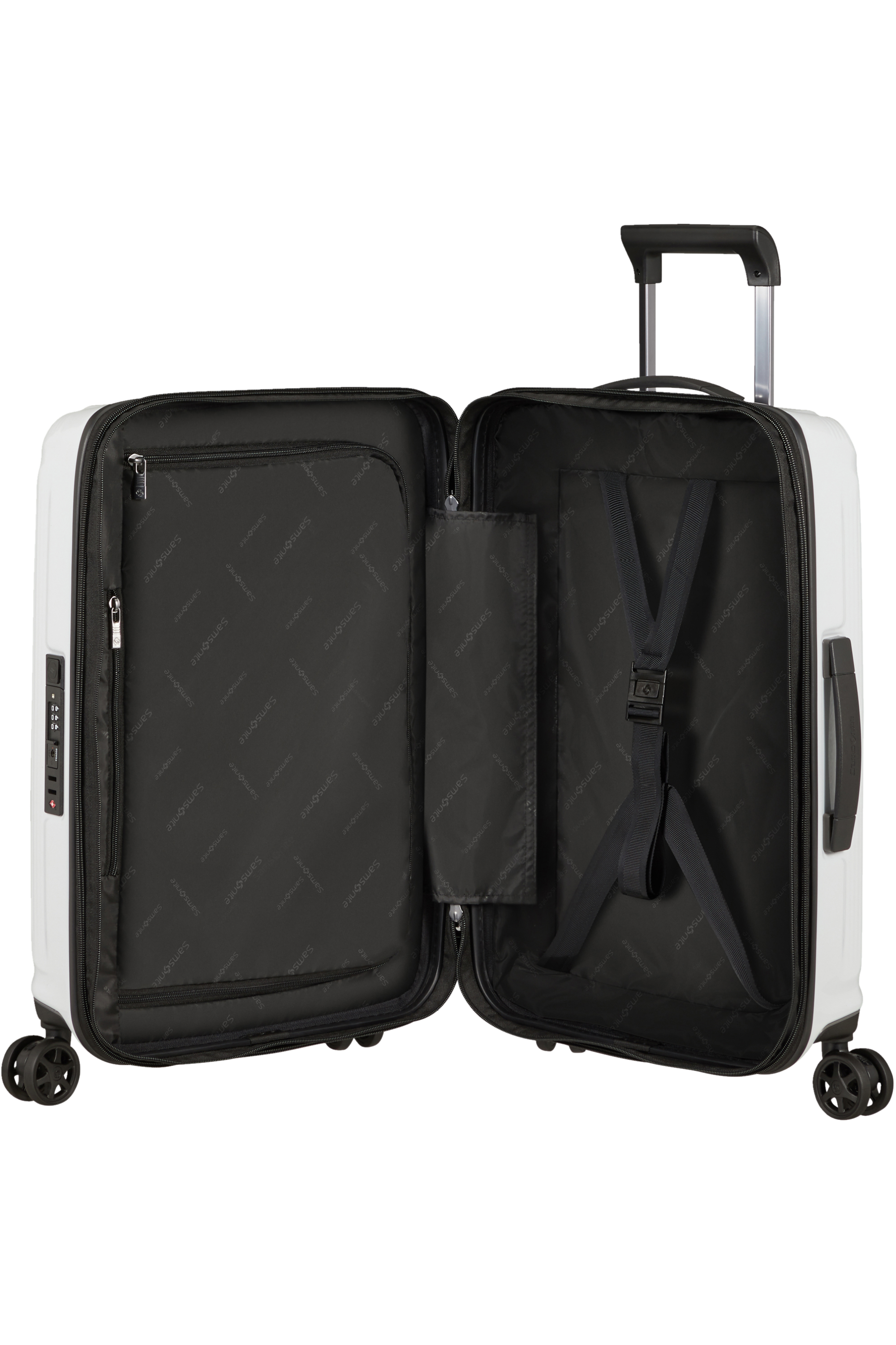 Samsonite 134399-9913 - Nuon Trolley Espandibile (4 Ruote) 55 x 40 x 23Cm (20Cm) Metallic White