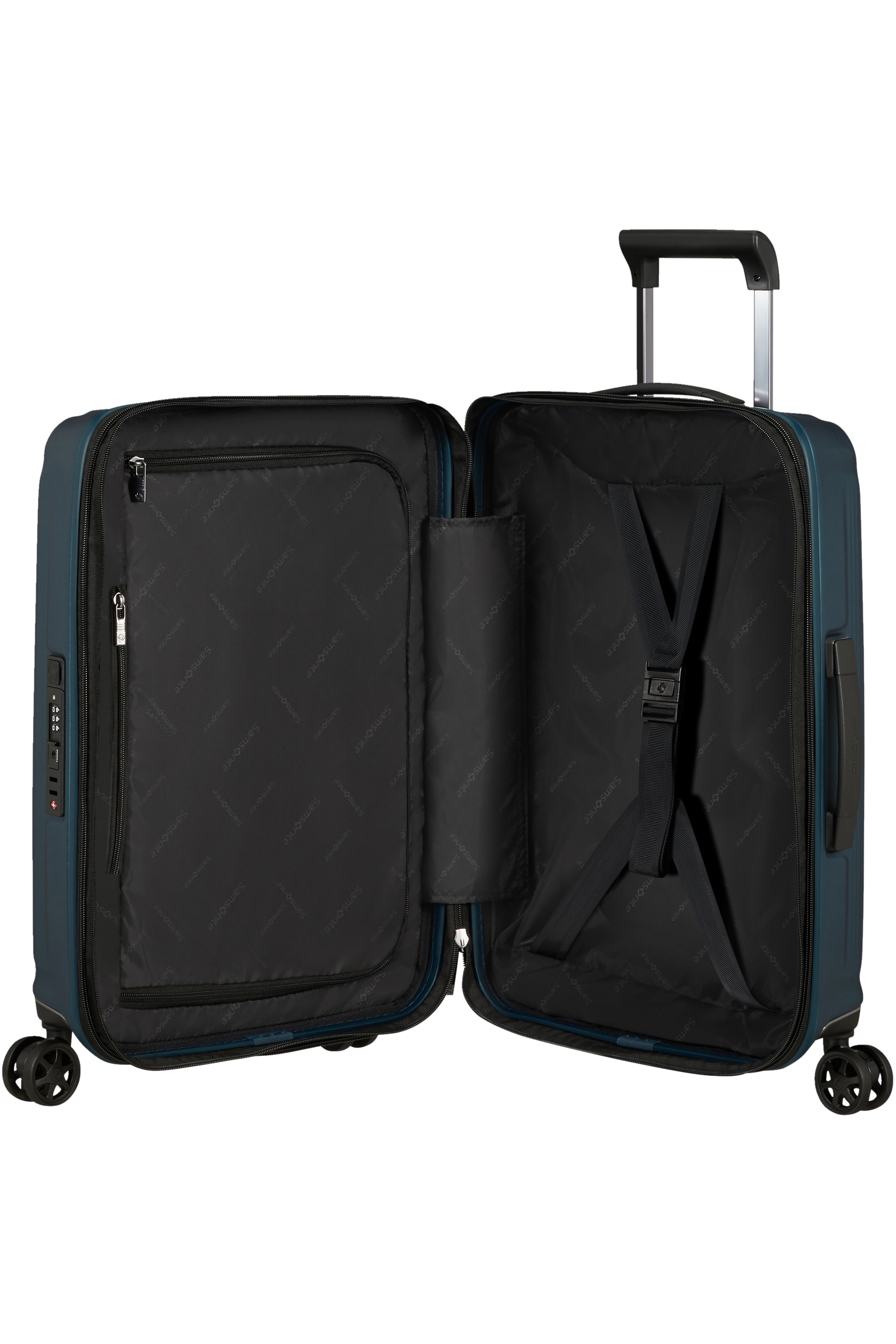 Samsonite 134399-9914 - Nuon Trolley Espandibile (4 Ruote) 55 x 40 x 23Cm (20Cm) Matt Petrol Blue