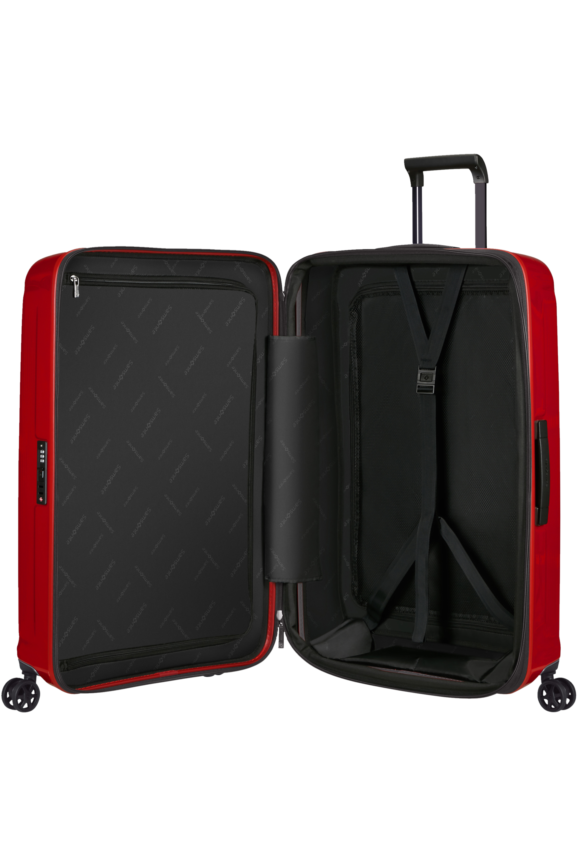 Samsonite 134402-1544 - Nuon Trolley Espandibile (4 Ruote) 75 x 49 x 33Cm Metallic Red
