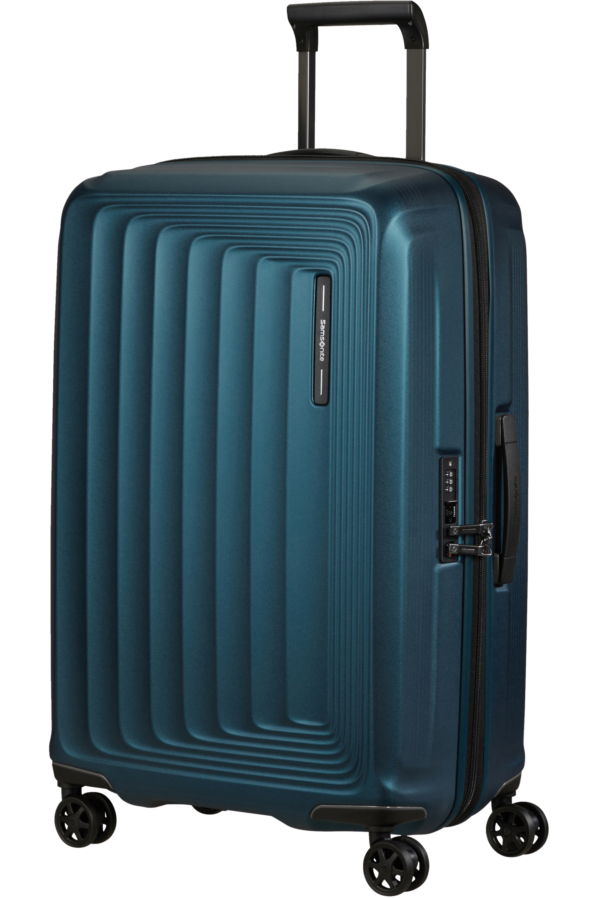 Samsonite 134400-9914 - Nuon Trolley Espandibile (4 Ruote) 69 x 45 x 31Cm Matt Petrol Blue