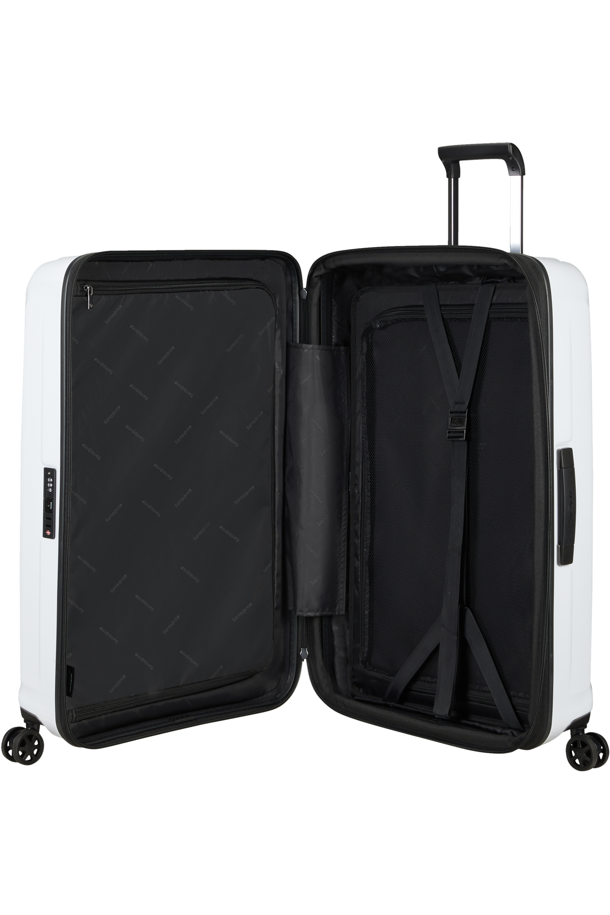 Samsonite 134402-9913 - Nuon Trolley Espandibile (4 Ruote) 75 x 49 x 33Cm Metallic White