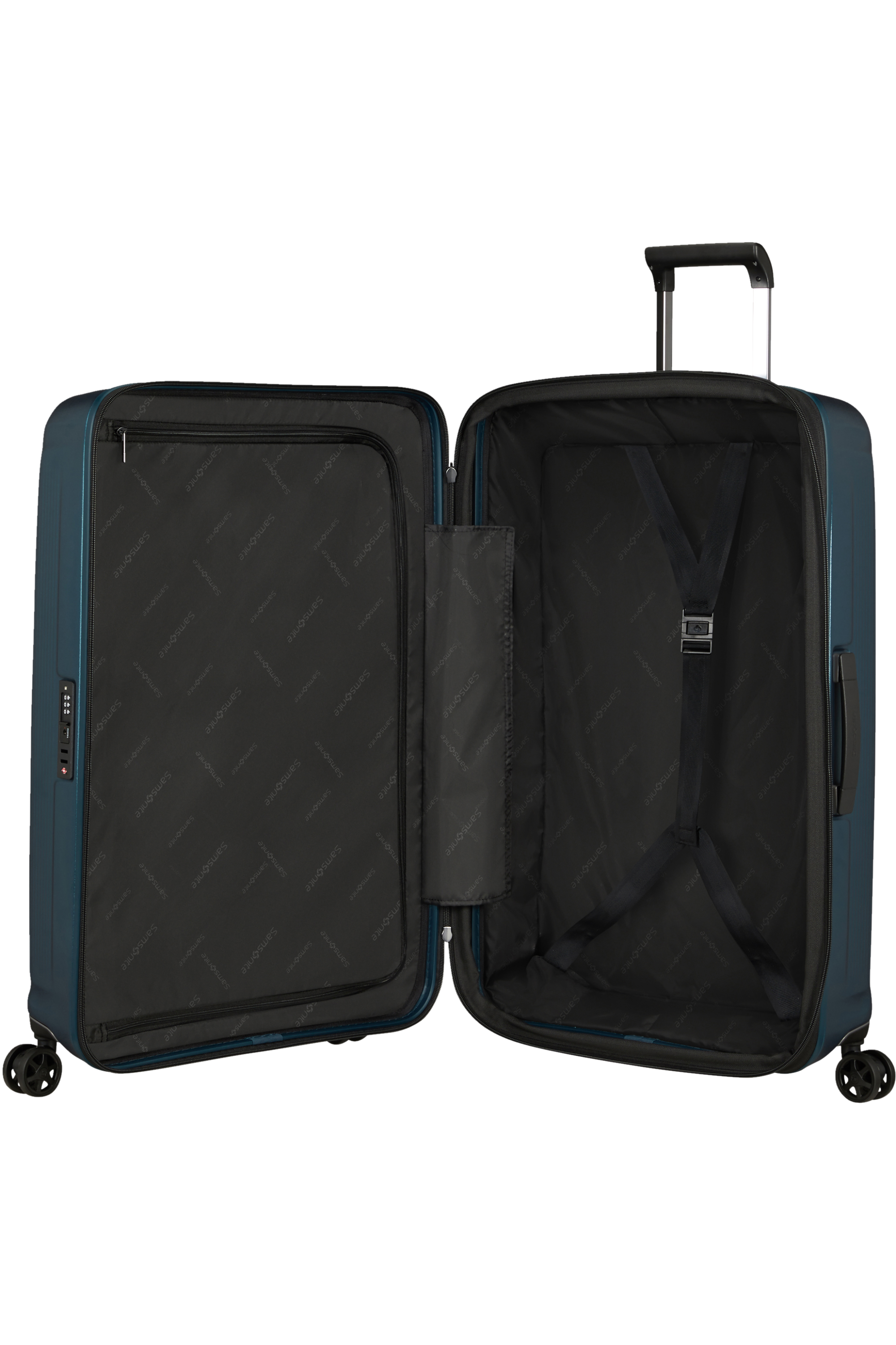 Samsonite 134402-9914 - Nuon Trolley Espandibile (4 Ruote) 75 x 49 x 33Cm Matt Petrol Blue