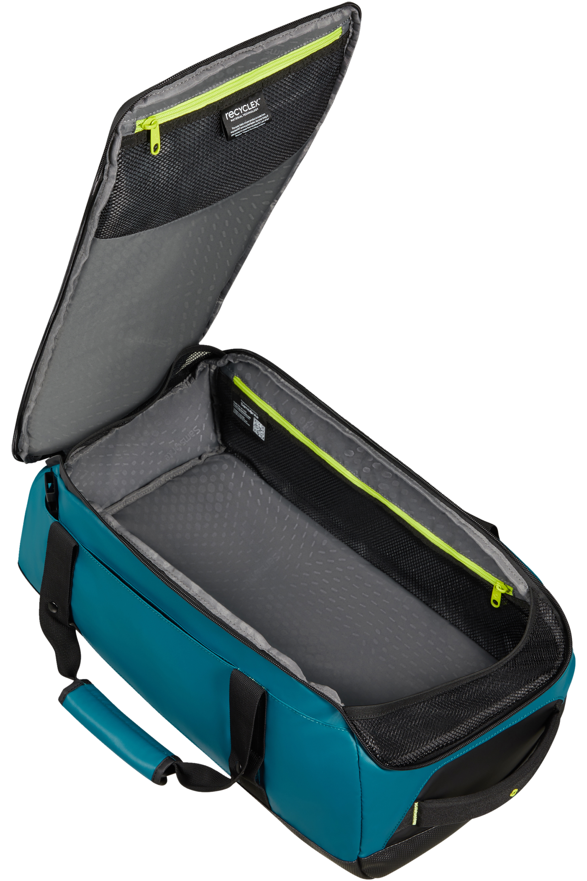 Samsonite 140875-A012 Ecodiver Borsone S Petrol Blue/Lime