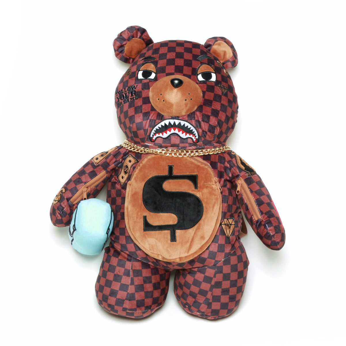 Sprayground checkered moneybear backpack 910B2785NSZ