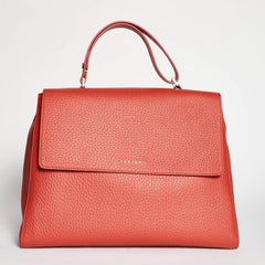 Orciani Borsa A Spalla Media Sveva Micron In Pelle Con Tracolla Ruby BT2006MIC-RBY