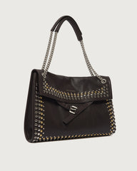 Borsa Venus Pegaso Stud Midi a spalla in pelle