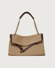 Borsa Venus Zanzibar Midi a spalla in tessuto e pelle
