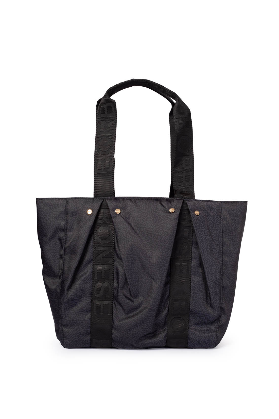 BORBONESE 924164AH1Y66 - Shopper donna con nastratura logo