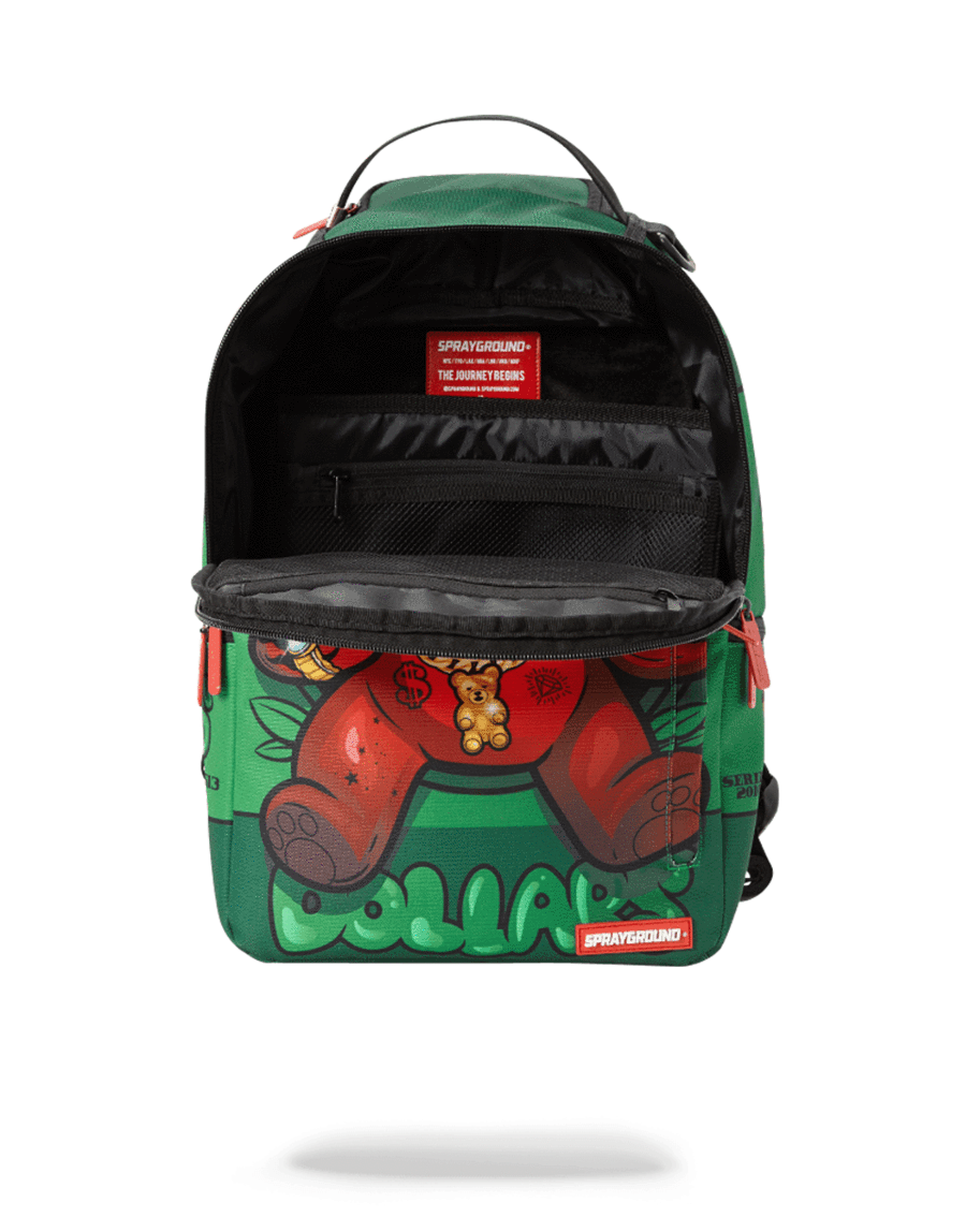 Sprayground diablo bear returns evil money backpack 910B2380NSZ