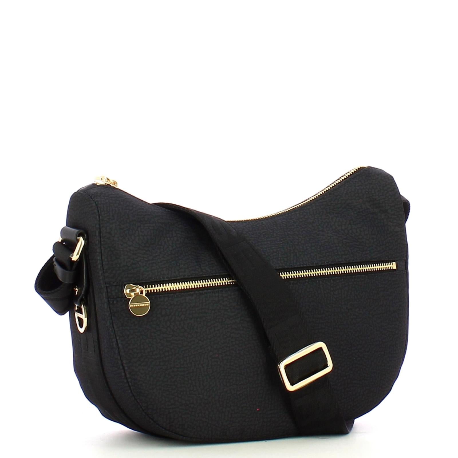 BORBONESE 934107I15Y66 - Borsa Luna Bag Small con taschino Dark Black