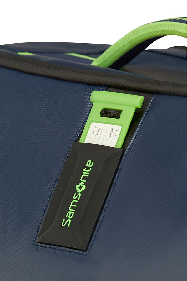 Samsonite Paradiver Light Borsone/zaino Con 2 Ruote 55Cm Night Blue/fluo Green 74780-8477 01N31008