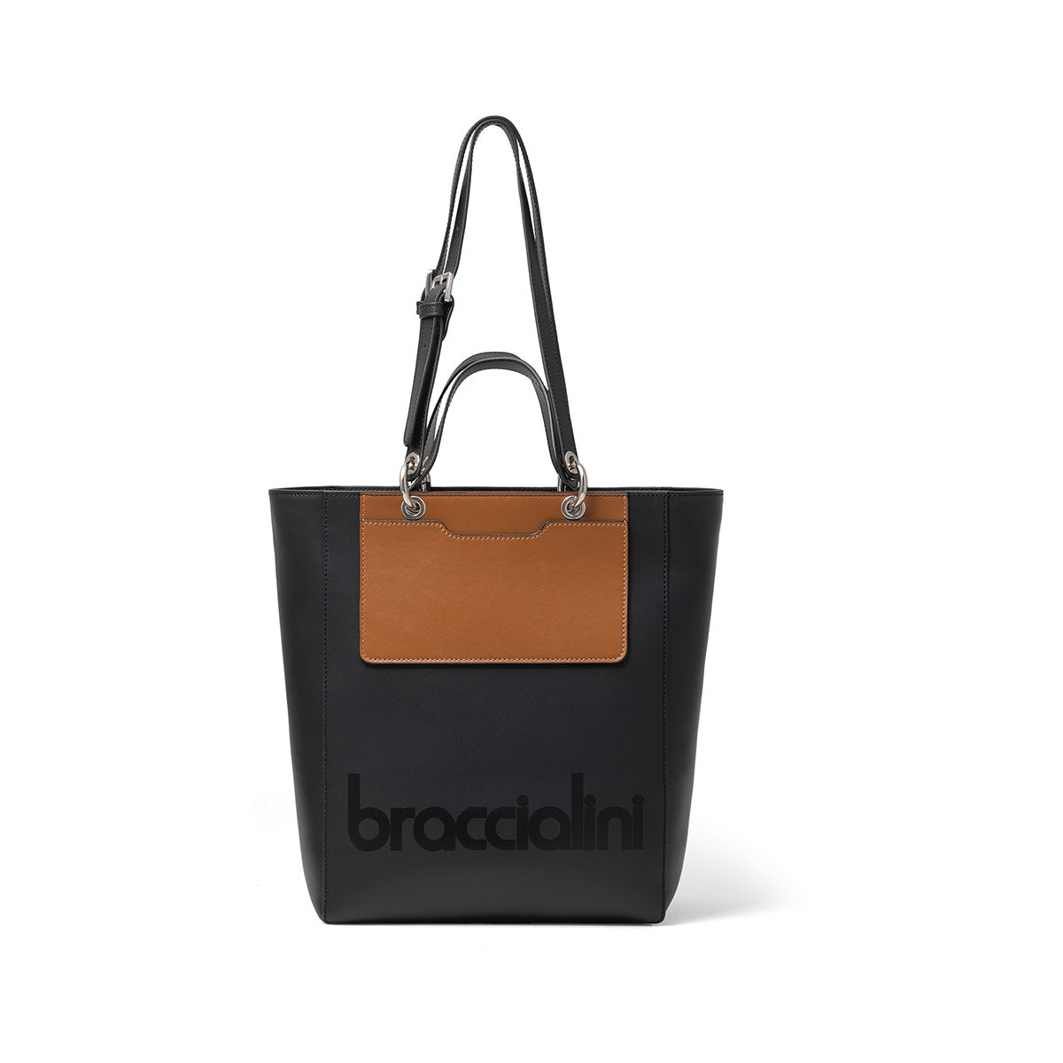 Braccialini Borsa Tote My One Nero/Cuoio B14690 PP3049