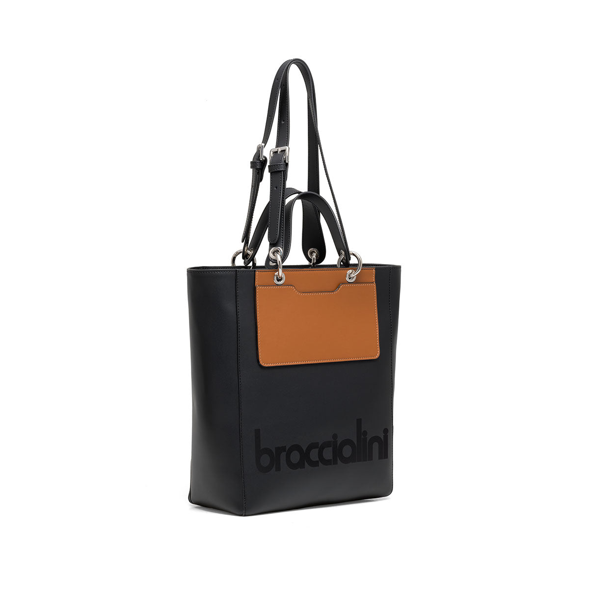 Braccialini Borsa Tote My One Nero/Cuoio B14690 PP3049