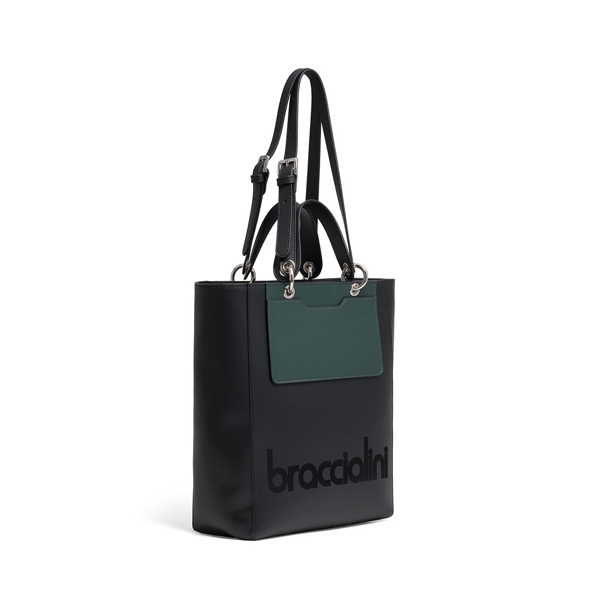 Braccialini Borsa Tote My One Nero/Verde B14690 PP3050