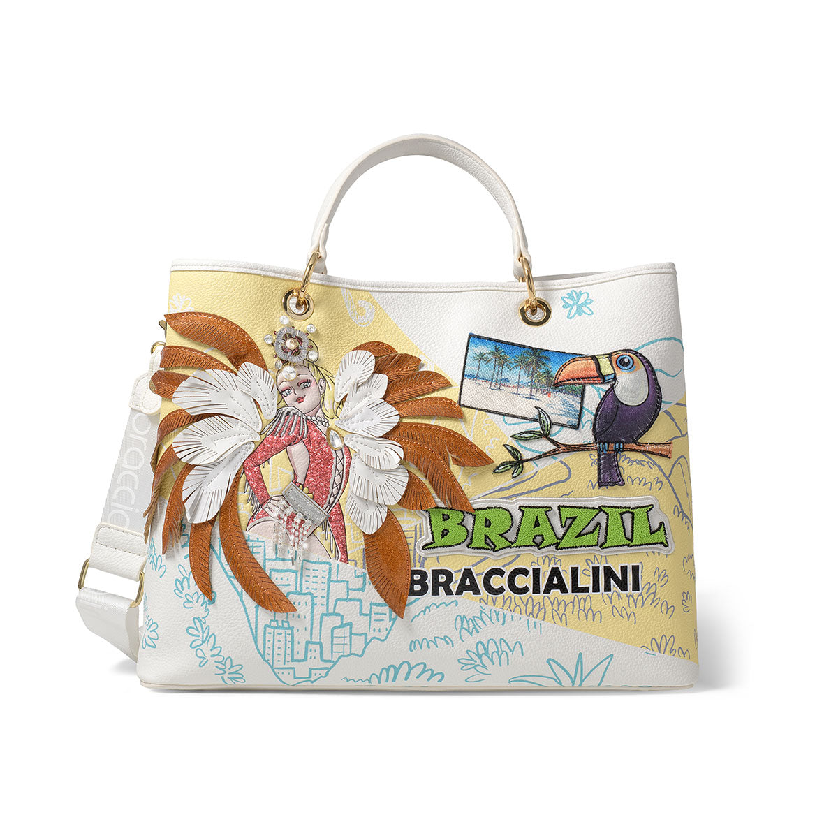 Braccialini B17081 YY818 Borsa A Mano Cartoline