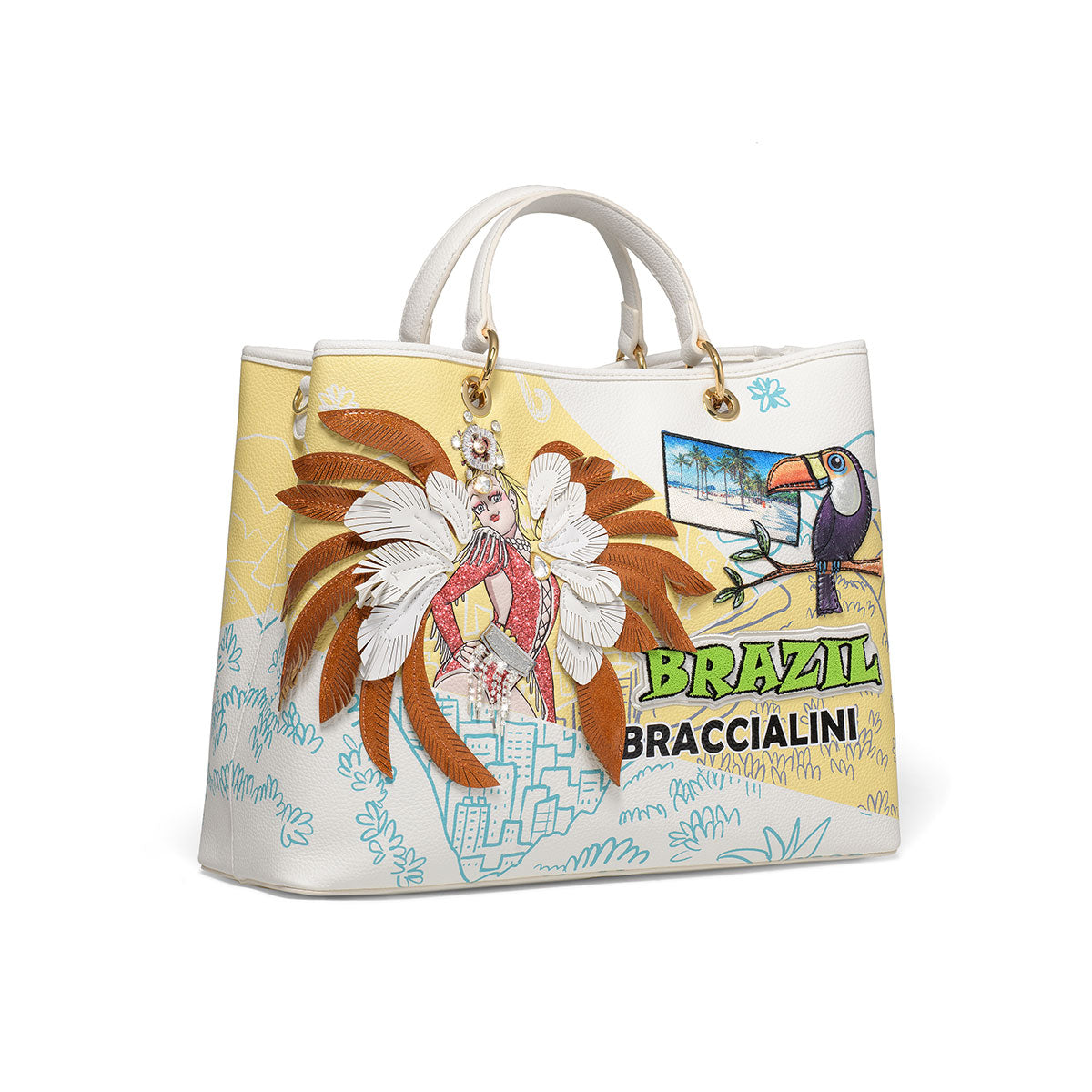 Braccialini B17081 YY818 Borsa A Mano Cartoline