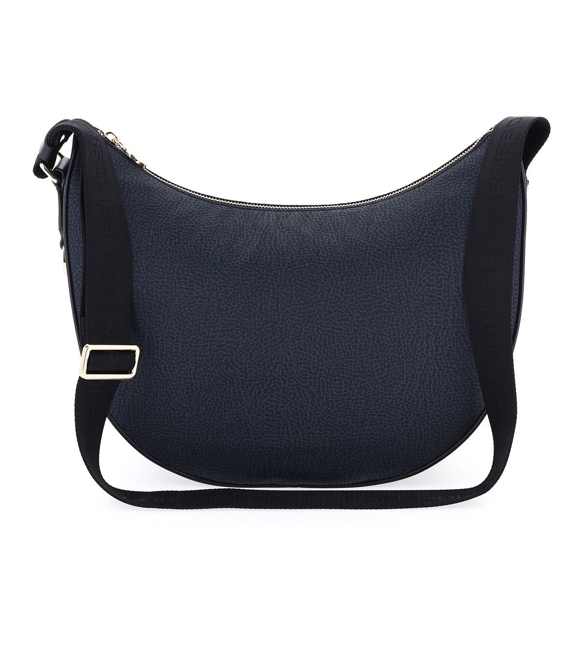 Borbonese Lunabag Middle In Jet Op Nero 934411296100 borbonese borsa donna