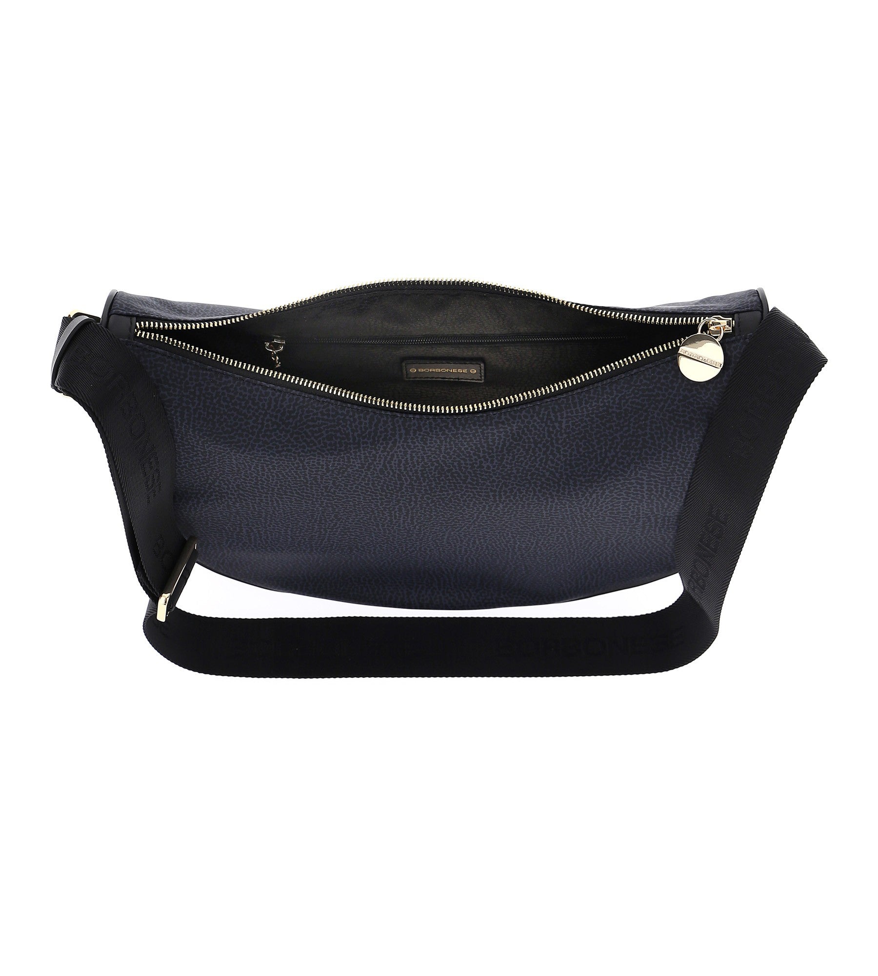 Borbonese Lunabag Middle In Jet Op Nero 934411296100 borbonese borsa donna