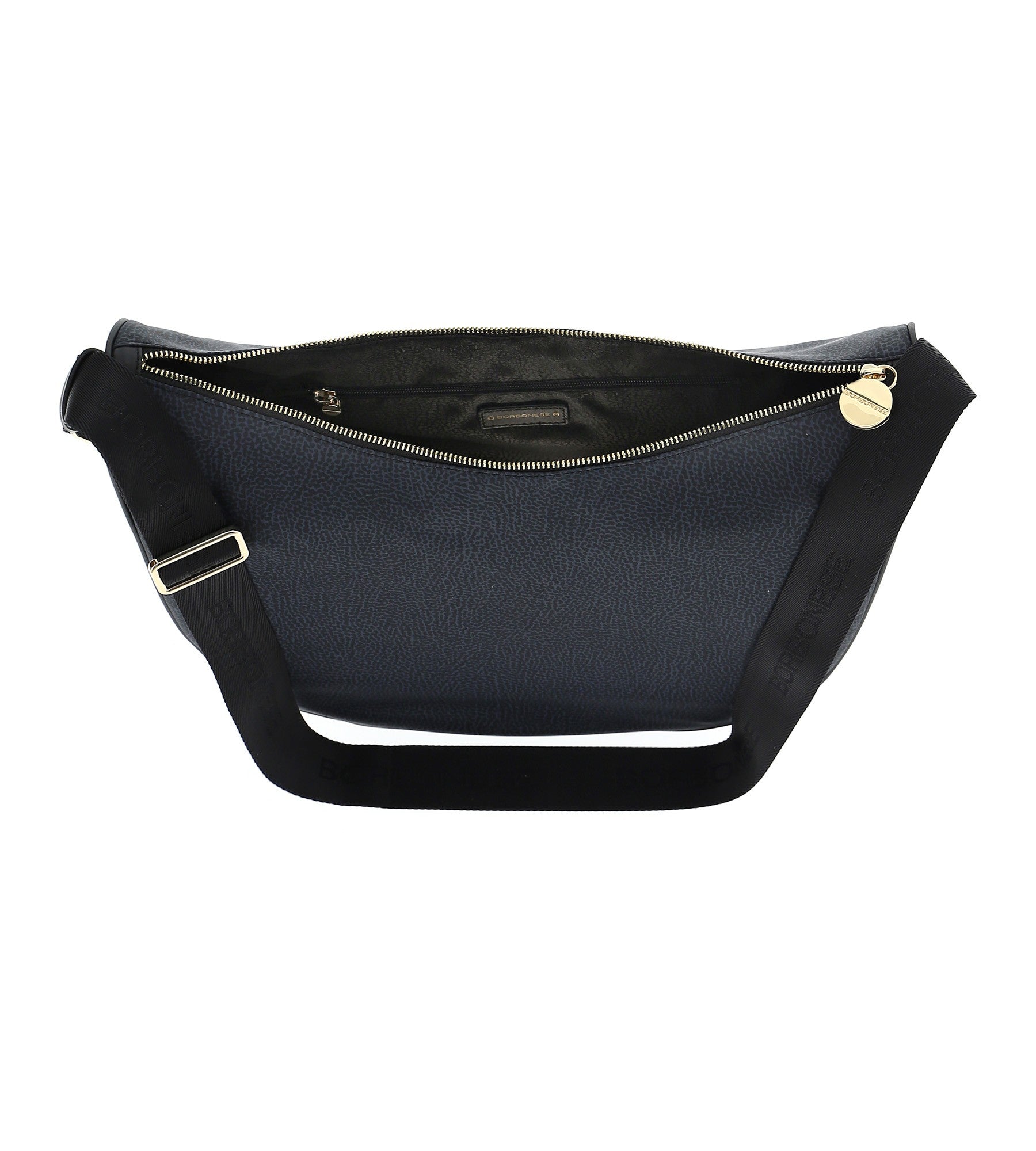 Borbonese Lunabag Medium In Jet Op Nero borbonese borsa donna  934412296100