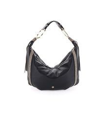 Borbonese Hobo Orbit Medium In Vitello Nero/op Nat Borsa donna borbonese 963824H96480