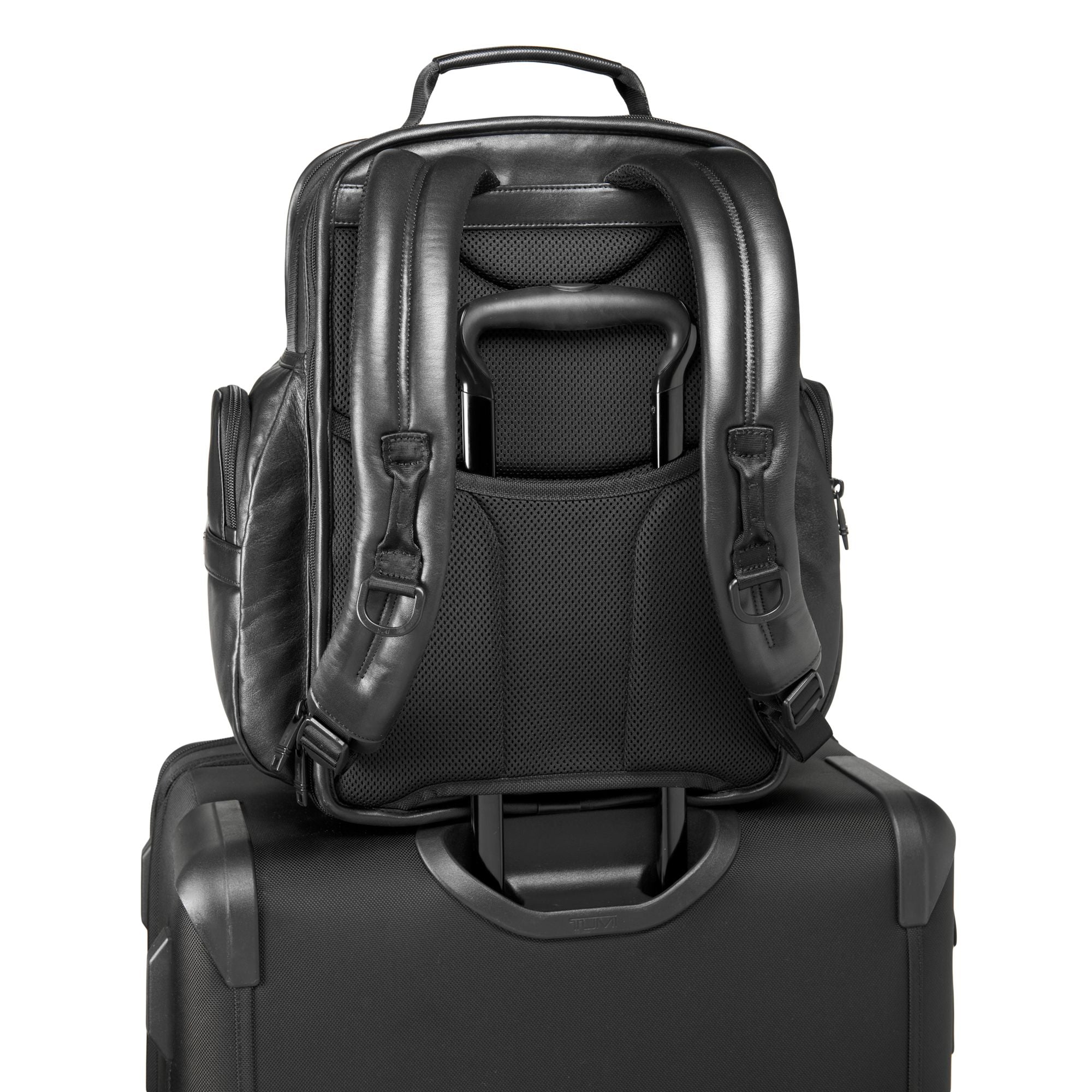 Tumi leather backpack with laptop compartment with TUMI T-Pass® technology 096578D2