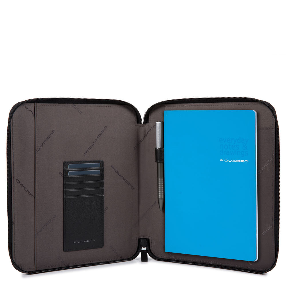 Piquadro Portadocumenti Sottile Formato A5 Con Porta Penne Nero AC3749P16