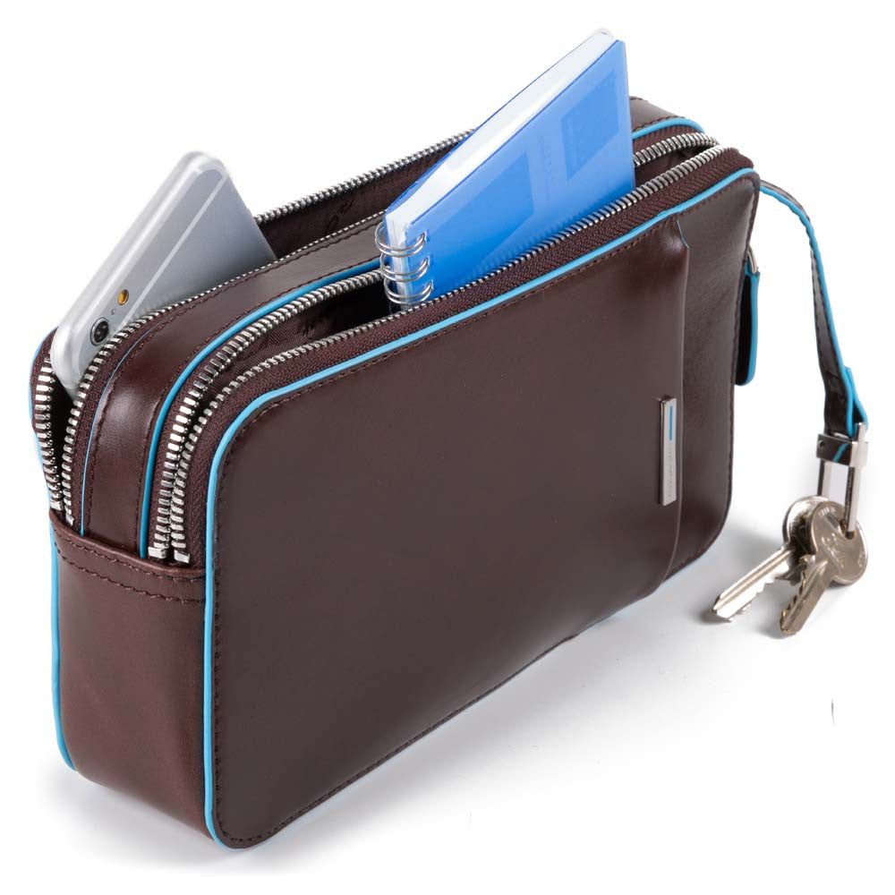 Piquadro Pochette Uomo Con Tasca Frontale Blu Notte AC4221B2/BLU2 