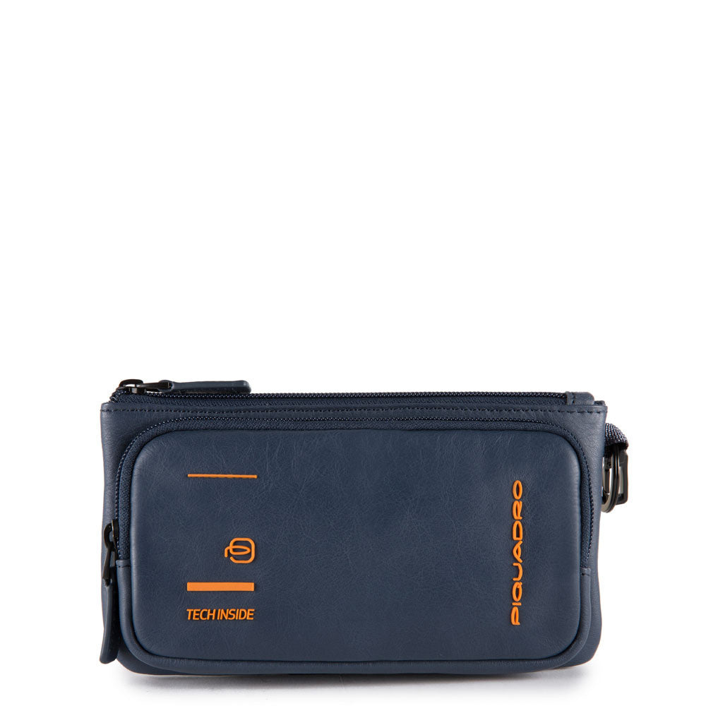 Piquadro Pochette Con Vano Per Smartphone E Anella Blu Oltremare AC4934S106/BLU