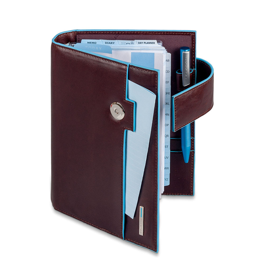 Piquadro Organizer Medio In Pelle Con Mogano PELLE AG1076B2