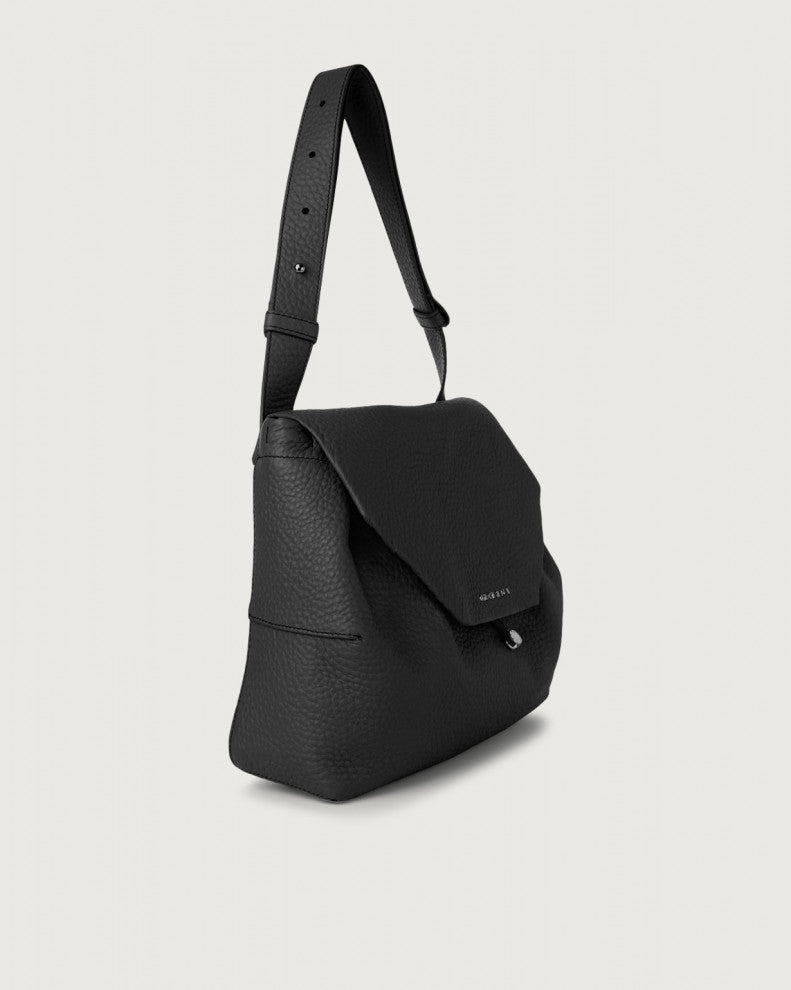 Orciani Borsa A Spalla Alexa Soft In Pelle Con Patta Nero B02060SOF-001 orciani borsa donna