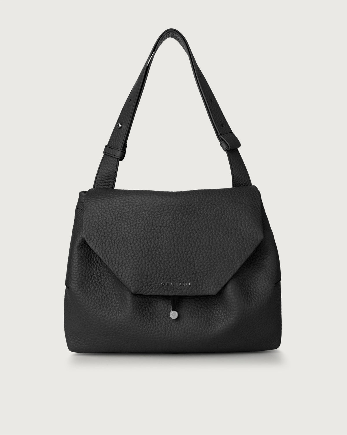 Orciani Borsa A Spalla Alexa Soft In Pelle Con Patta Nero B02060SOF-001 orciani borsa donna
