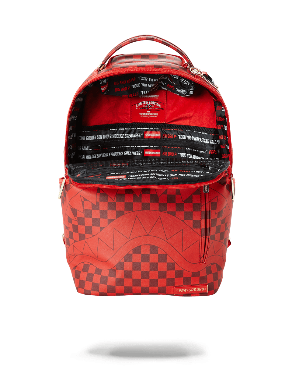 Sprayground Sharks In Paris (Red Checkered Edition) 910B2768NSZ todd gurley backpack zaino sprayground 