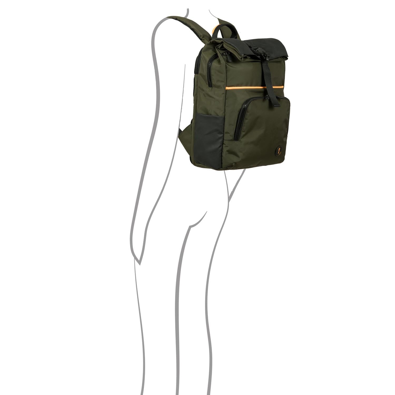 Bric's Zaino Design Medio BY Oliva B3Y04493.078 zaino con scomparto porta documenti e porta PC dotato di apertura roll-top