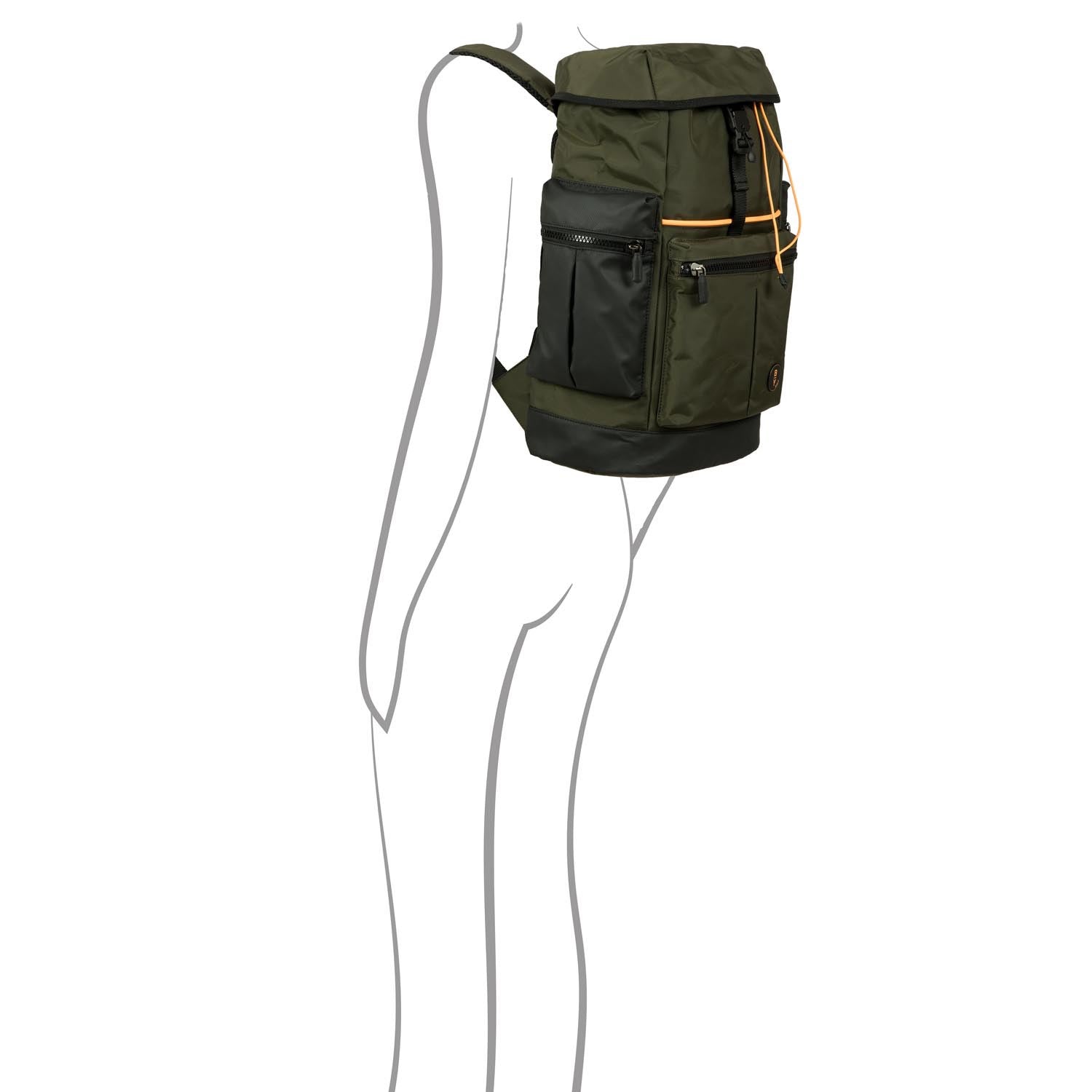 Bric's Zaino eolo Explorer Piccolo BY Oliva B3Y04494.078 zaino con scomparto dedicato porta PC impermeabile con apertura a sacca