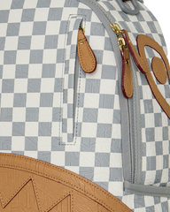 Sprayground Graff Embossed Cream Check DLXSV Backpack