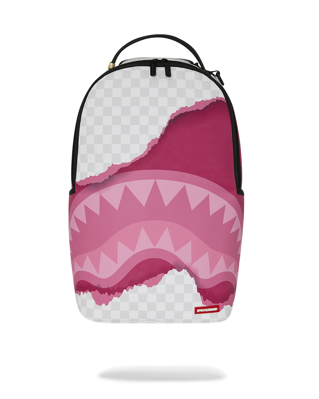 Sprayground 3D Check White & Pink Backpack