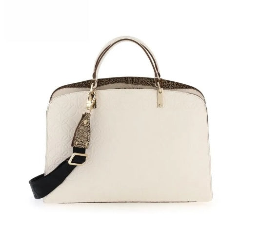 Borsa bauletto Borbonese beige 904140766900