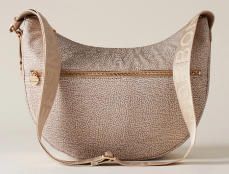 Borbonese 934108I15C75 - LUNA BAG MIDDLE HOBO DI NYLON OP RICICLATO E PELLE