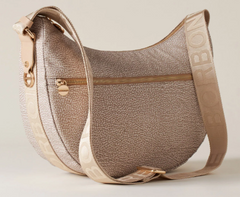 Borbonese 934108I15C75 - LUNA BAG MIDDLE HOBO DI NYLON OP RICICLATO E PELLE