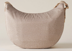 Borbonese 934108I15C75 - LUNA BAG MIDDLE HOBO DI NYLON OP RICICLATO E PELLE