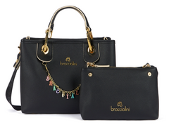 De Santis | Braccialini Linea Beth Nera B17691-YY100 – Borsa in polisynt con design solare e vivace 